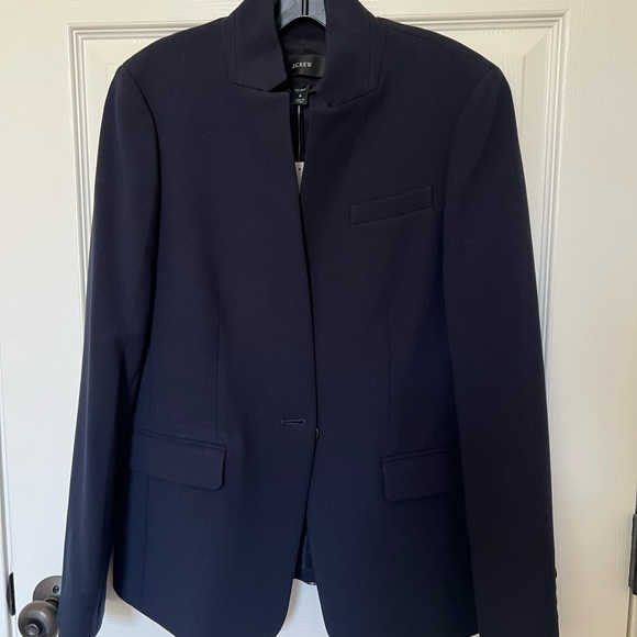 J Crew womens regent blazer with four way stretch navy blue size 8 NWT - Picture 4 of 9